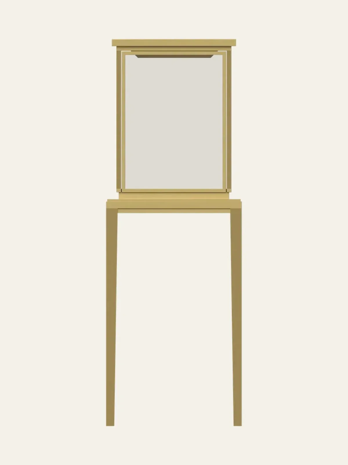 front view of curved-leg standard tall cabinet