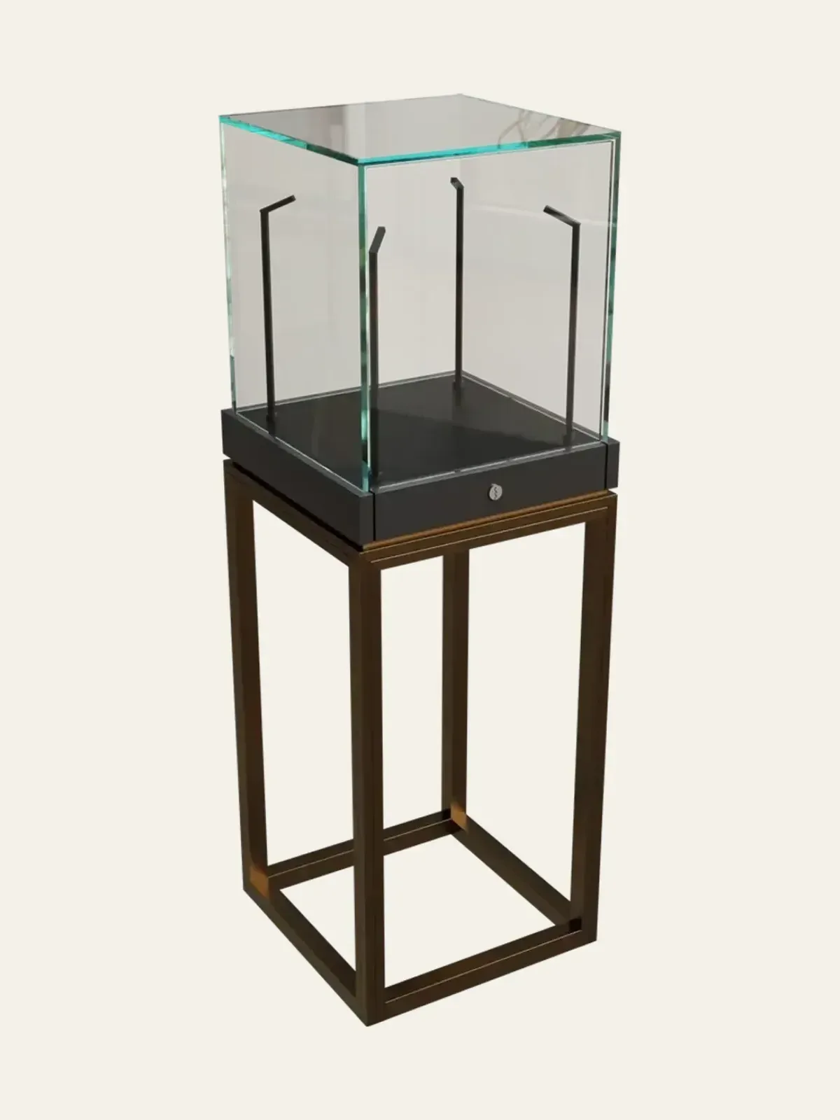 view 3 of column-lit tall jewelry cabinet