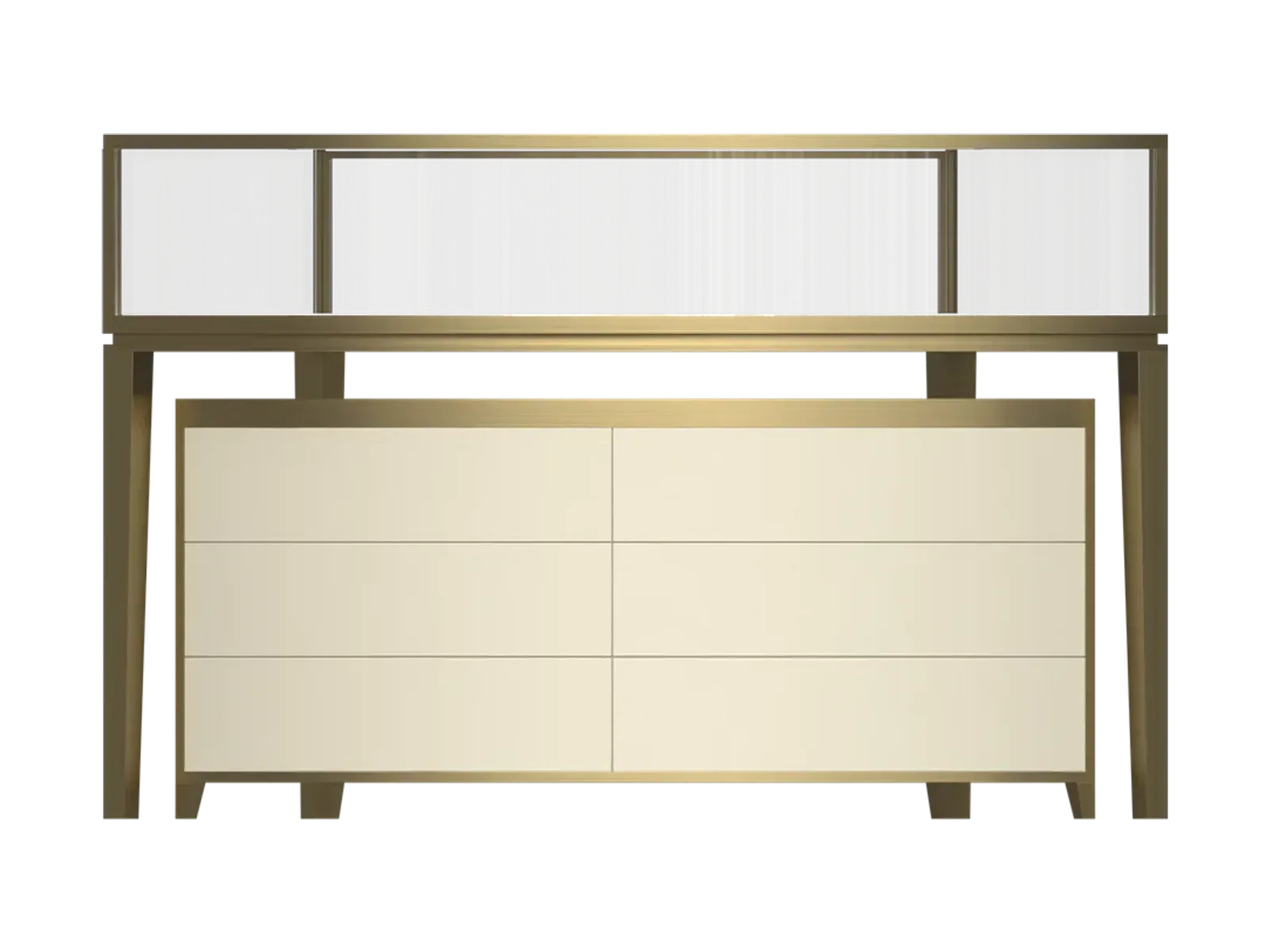 Round Fan-Shaped Jewelry Cabinet 3 view 1