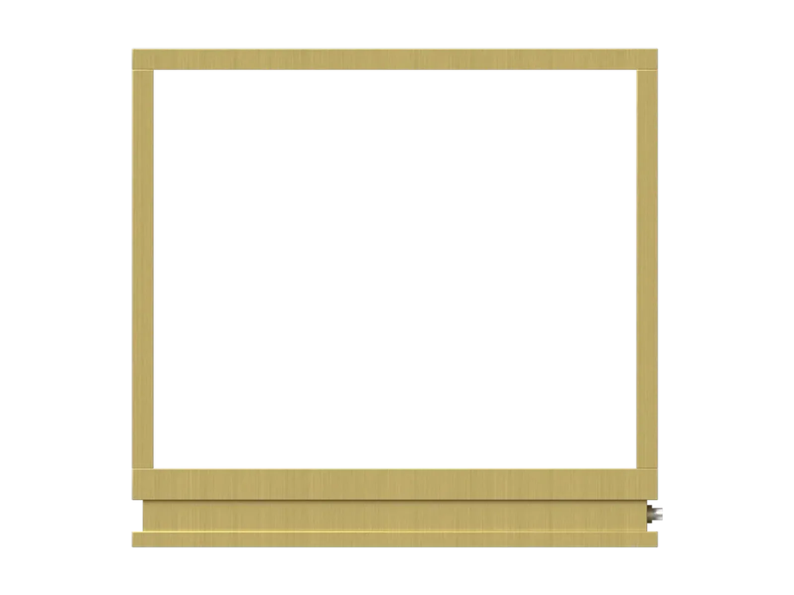 side view of square glass cover jewelry showcase